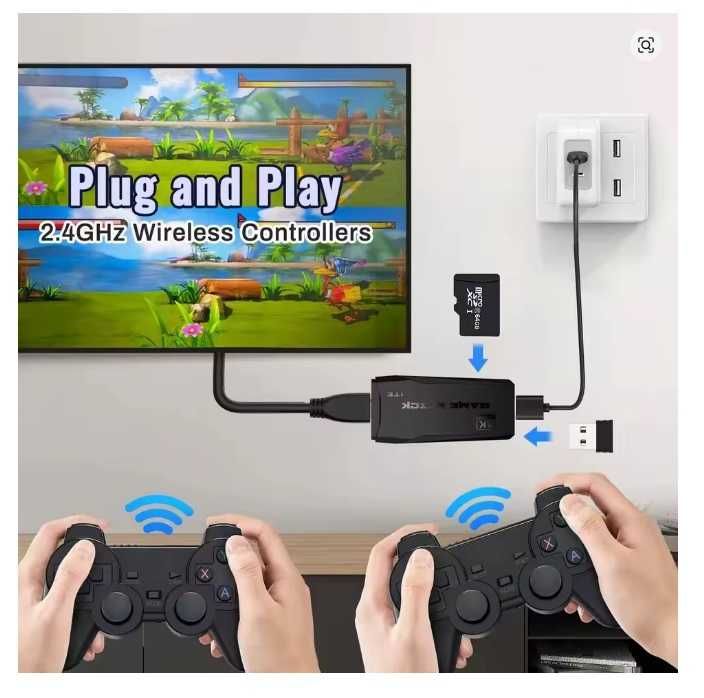 M8 4K Retro Game Stick - 64 GB pré-carregado com mais de 20.000 Jogos