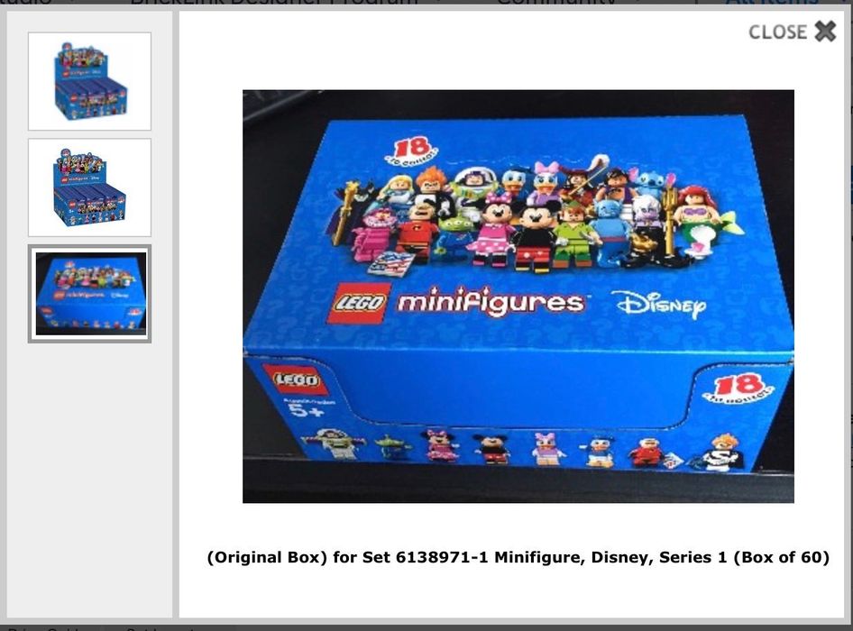 Lego Minifigure, Disney, Series 1 (Box of 60)