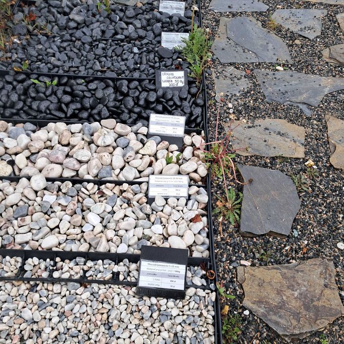 Grys Dalmatyńczyk / kamienie ozdobne / kruszywa /ziemia ogrodowa / beton / piasek