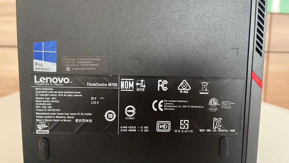 Міні ПК Lenovo ThinkCentre M700 Tiny — i5-6500T/8 ГБ DDR4/128 ГБ SSD
