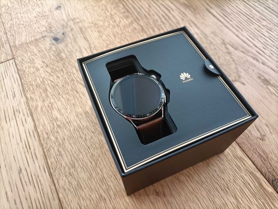 Huawei Watch GT 3 Classic 46mm - Bracelete Pele Castanha + Caixa