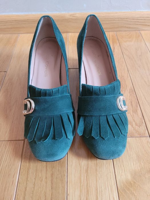 Zielone buty zamszowe rozm. 37