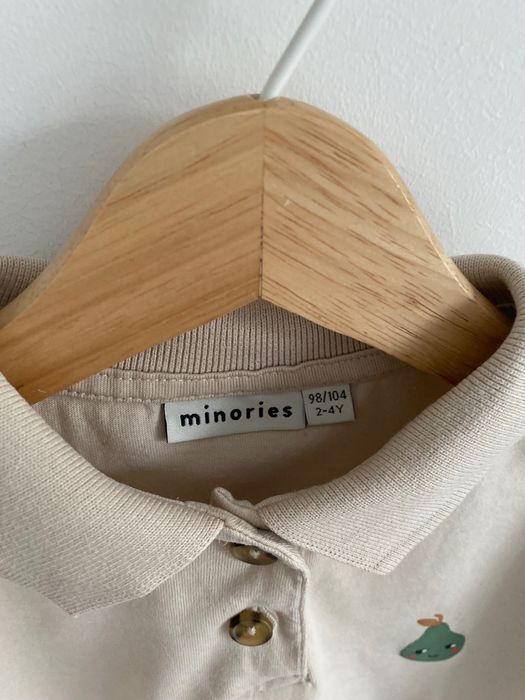 Tshirt polówka minories beżowy 104 gruszka jak Newbie