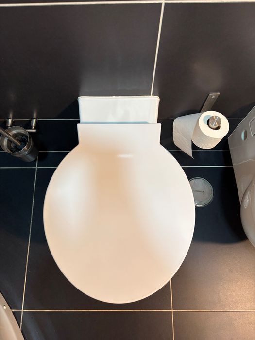 SANINDUSA WC + Bidé suspenso , sanito de cerâmica com assento em branco + Bidé suspenso