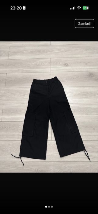 Czarne spodnie garniturowe 32 XXS