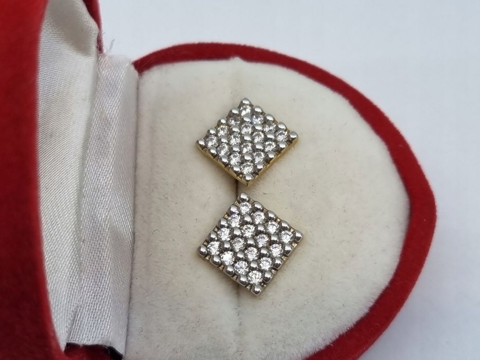 Złote kolczyki pr. 585 waga 2,66g nowe