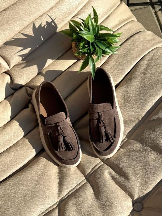 Лофери натуральна замша/шкіраз