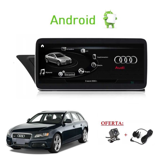 (NOVO) Rádio 2DIN Android 10.25"• AUDI A4 (B8) / A5 • [4+64GB]