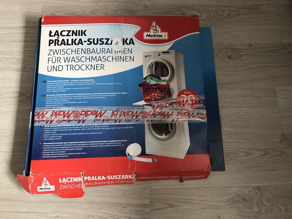 Łącznik uniwersalny pralki z suszarką. Nowy,tanio.