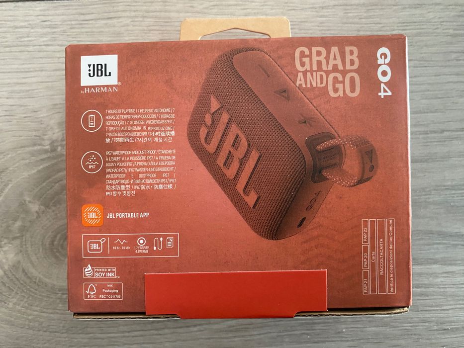 Nowy Głośnik Przenośny Bluetooth JBL Go 4 Czerwony Okazja