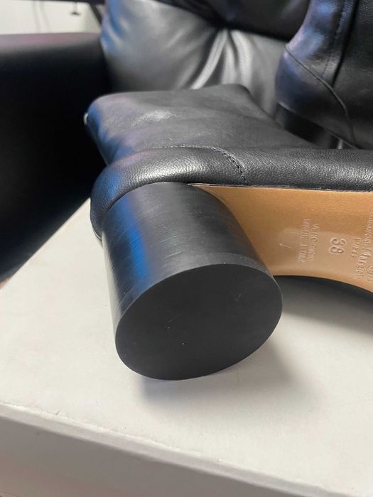 MM6 Maison Margiela buty skórzane botki z rozciętym palcem r.38