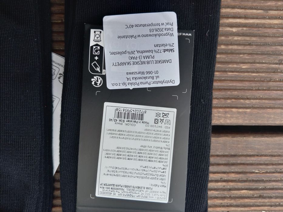 24 x Skarpety Stopki męskie Puma rozm.43-46