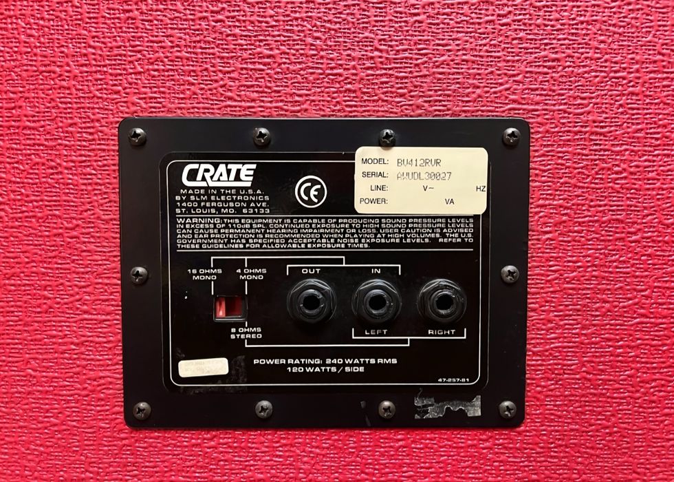 Crate Red Voodoo Sammy Hagar Half Stack USA — Tubes / 4×12 + Head