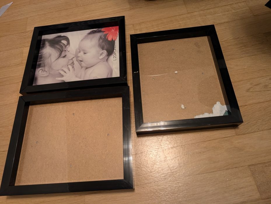 Ikea, ramki głębokie czarne 20x25cm, 3 szt