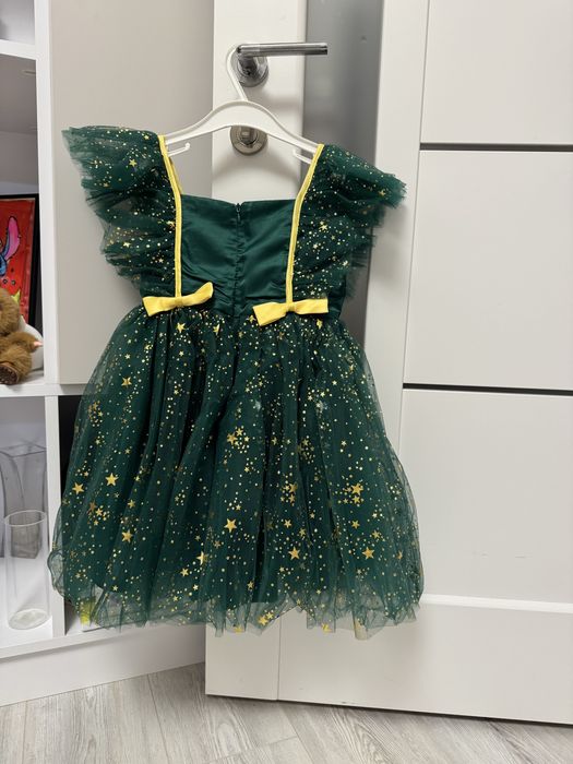 Зелена святкова дитяча сукня/новорічна