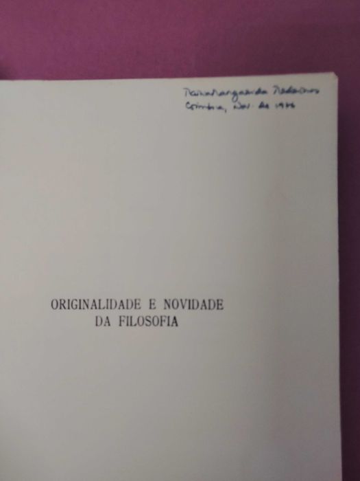 Originalidade e Novidade da Filosofia - Victor Raúl da Costa Matos