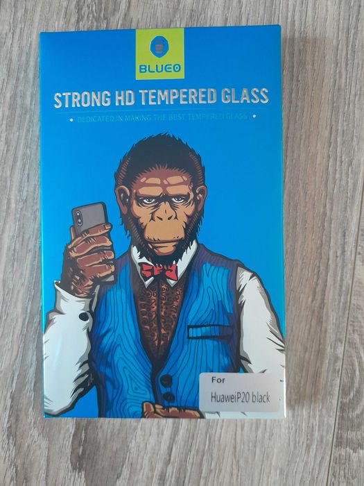 Szkło hartowane szybka 5D Mr. Monkey Glass Strong HD Huawei P20 czarny