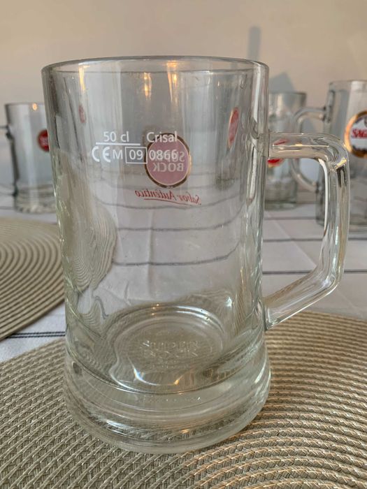 Caneca Cerveja Super Bock Sabor Autêntico 50cl Crisal