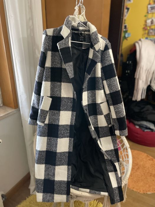 Casaco comprido xadrez