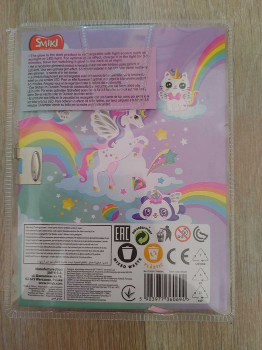 Pamiętnik jednorożec, kłódka, unicorn, smiki- smyk nowy