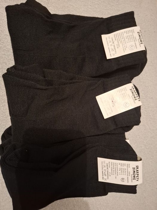 Skarpety czarne zimowe wojskowe MON roz. 41-44.