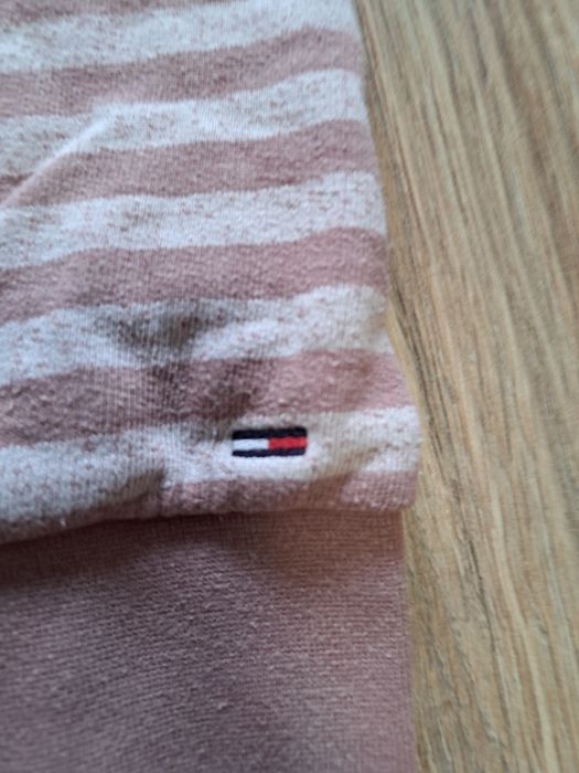 Bluza pudrowa w paski m hilfiger