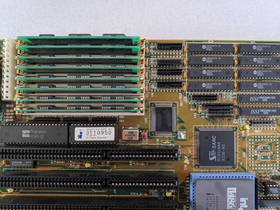 Board PC Chips Matsonic M601 V1.3A Socket 1 ISA DRAM Vintage 486