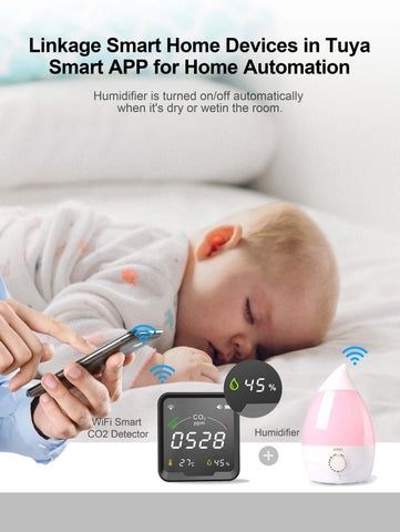 Датчик СО2 NDIR температури вологості якості повітря air qingping co2