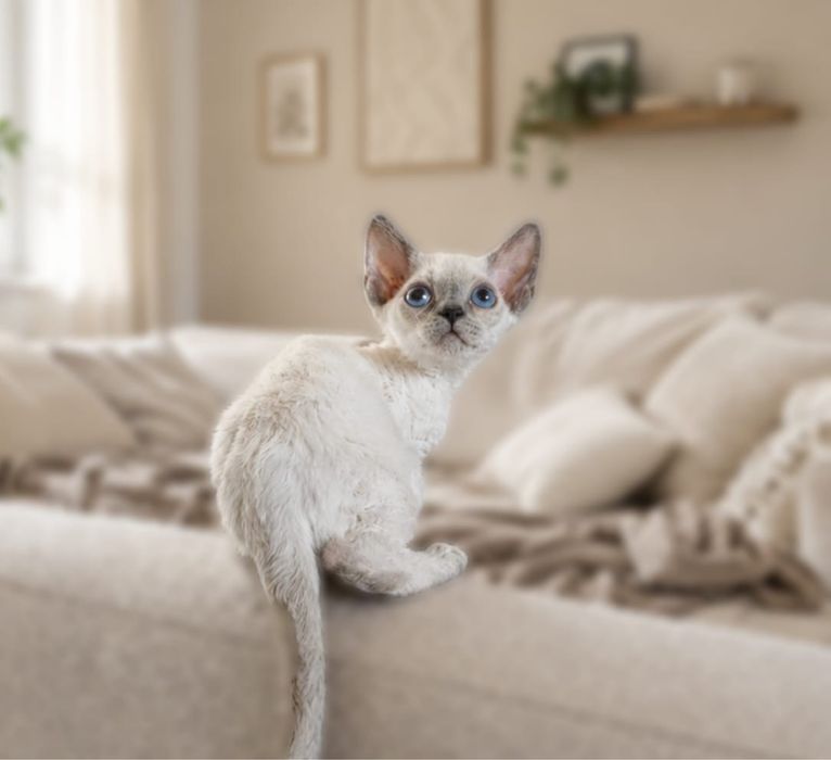 Kocurek devon rex point blue