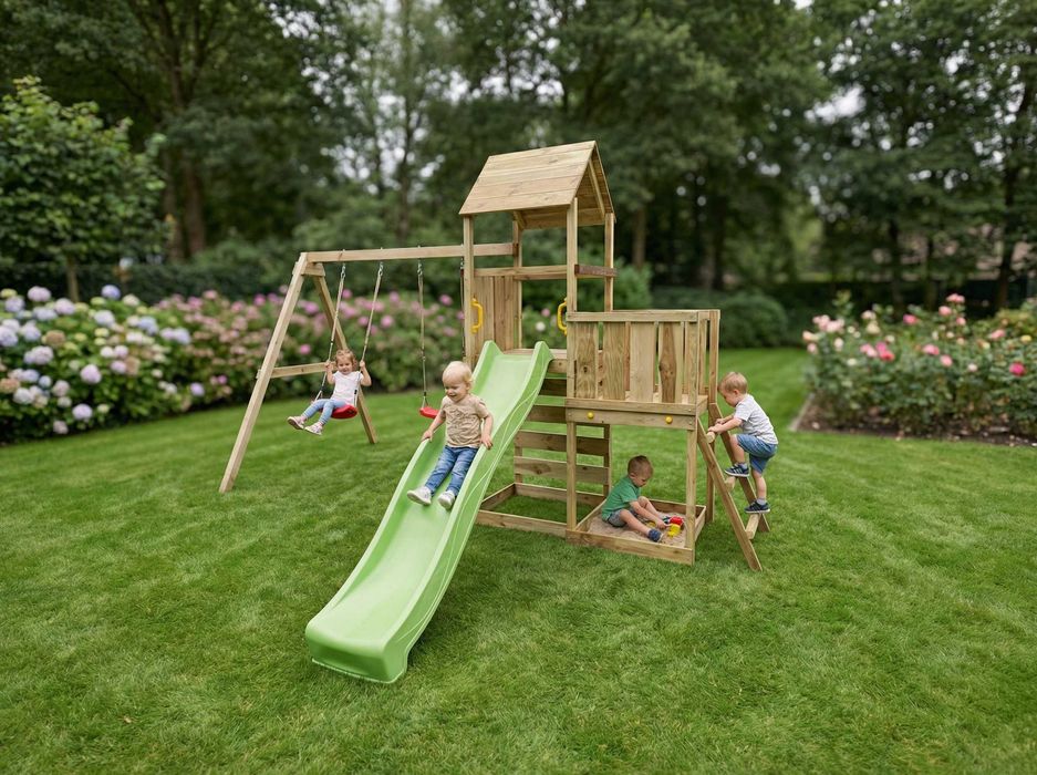 HIT CENOWY! Plac zabaw Max-play 3.2, Domek, Huśtawka, Piaskownica, Darmowa dostawa