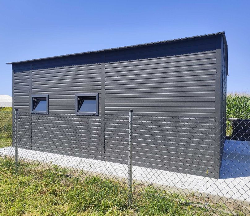 Garaż Blaszany Grafitowy | Montaż Gratis | Wiata | Hala  -  Maj-BlacH