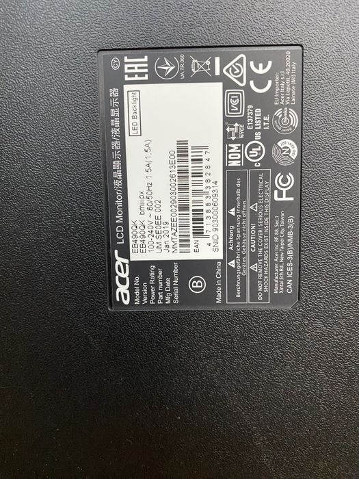 Main Board монитора Acer EB490QK