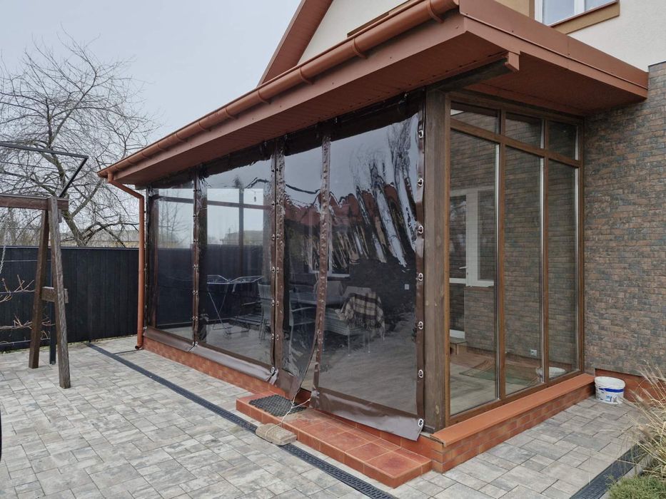 М‘які вікна для альтанки, літнього кафе, тераси, ПВХ тент