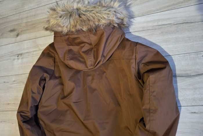 CROPP kurtka jak nowa rozm S fajny styl i jakosc brąz kaptur futro