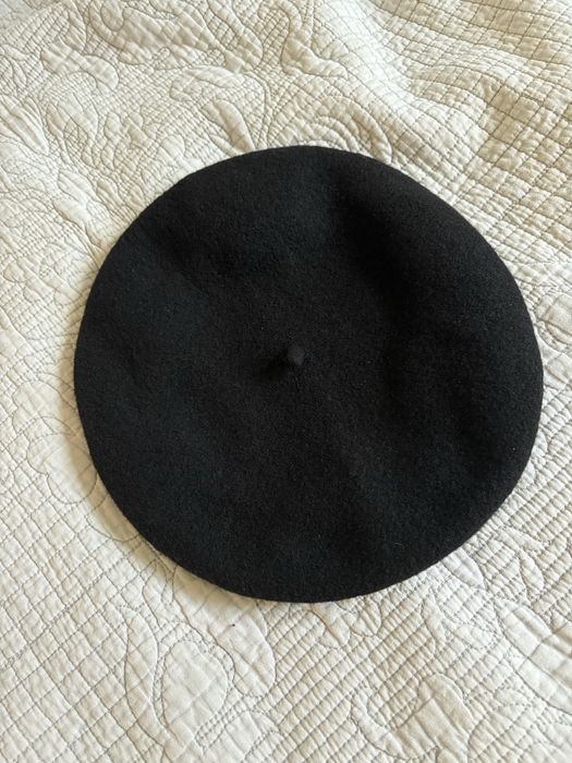 Beret klasyczny czarny vintage