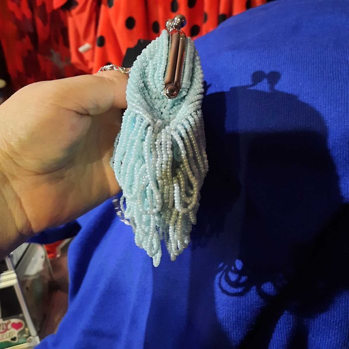 косметичка клатч бисер сумочка фирмa NEXT нежно голубая сумка кошелек