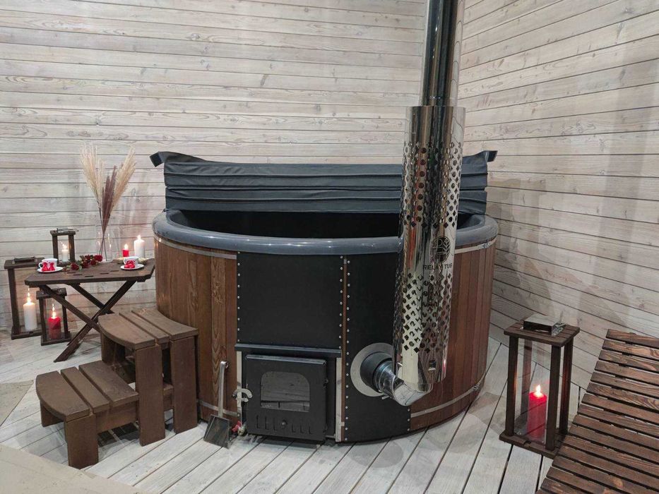 Виробники чанів джакузі. Купель на дрова Спа комплекс Баня Сауна