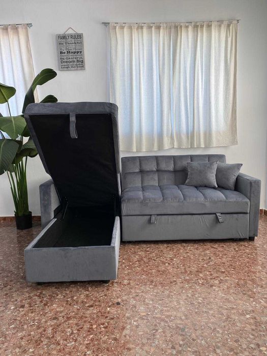 Sofa cama chaiselongue Novo Paga na ato entrega Envio Gratis