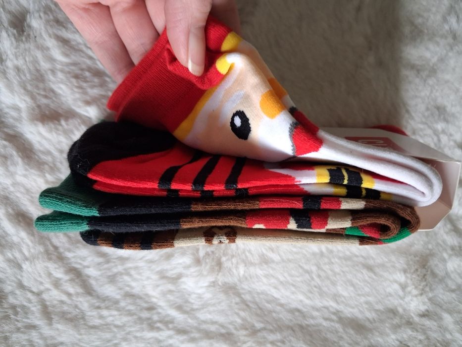 Dziecięce młodzieżowe skarpety świąteczne