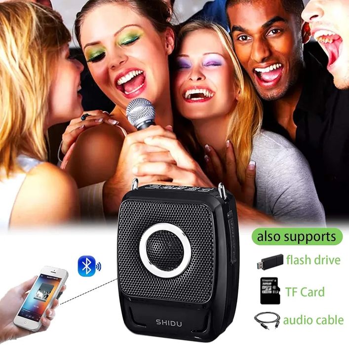 Przenośny wzmacniacz głosu głośnik z mikrofonami dla przewodnika shidu