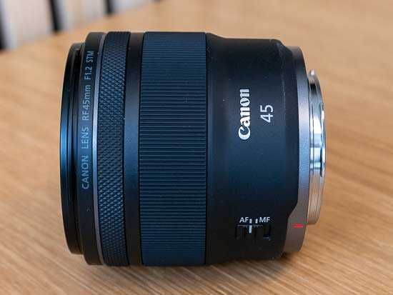 Canon 45mm 1.2 STM + JJC Lens Hood