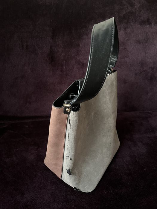 Dwukolorowa torebka do ręki