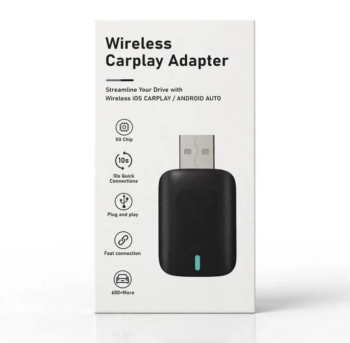 Adaptador USB Wireless CarPlay & Android Auto novo