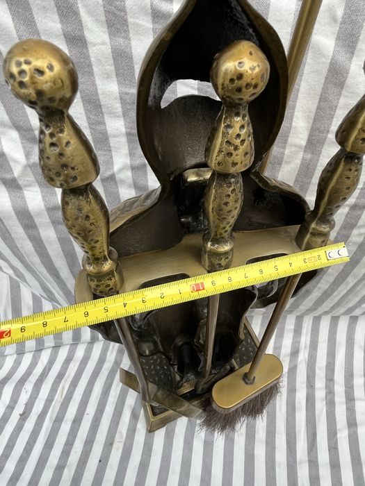 Akcesoria kominkowe mosiężne rycerz Antyk Vintage dokoracja