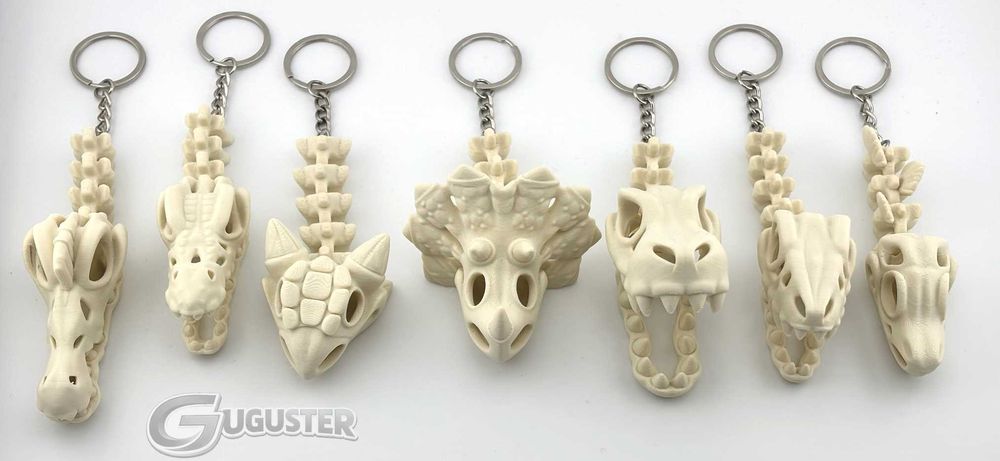 BRELOK 3D | Szkielet Dinozaura | ruchomy, druk 3D, wydruk