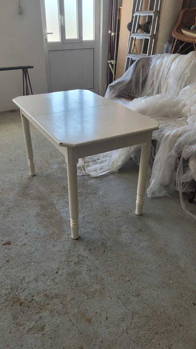 Mesa Branca Madeira MDF Extensivel