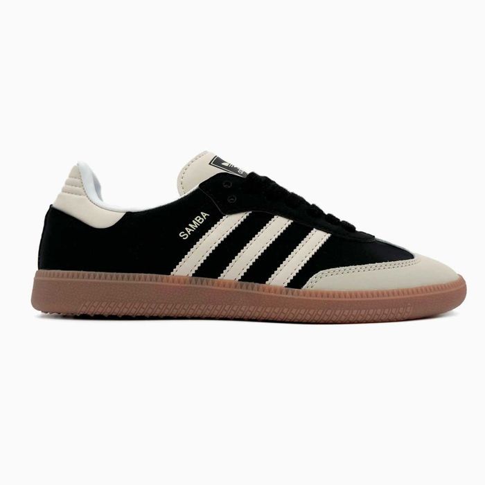 Кросівки Adidas Samba OG Beige/Black Suede premium