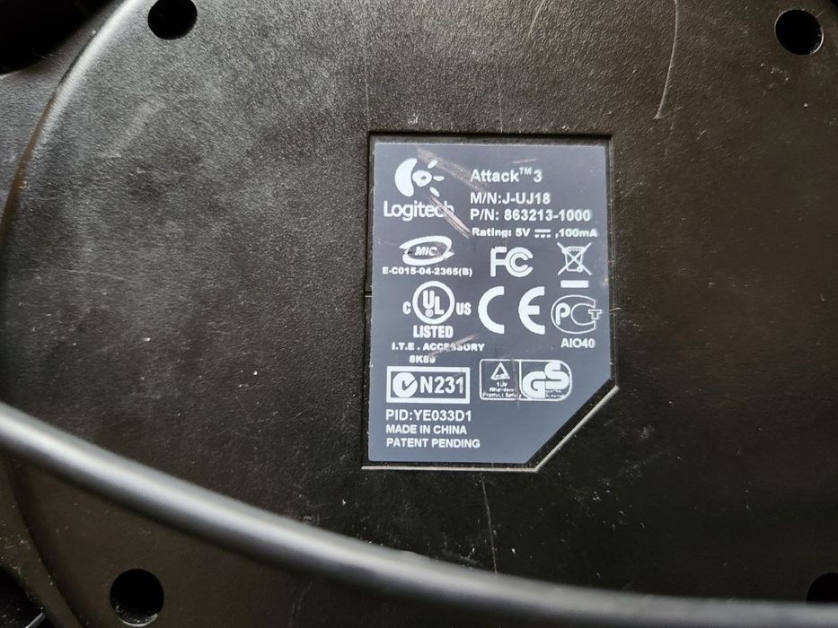 Маніпулятор джойстик штурвал до літака Logitech attac 3 usb