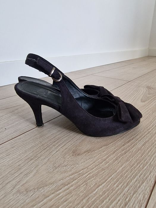 Sandalia preta camurça n°36