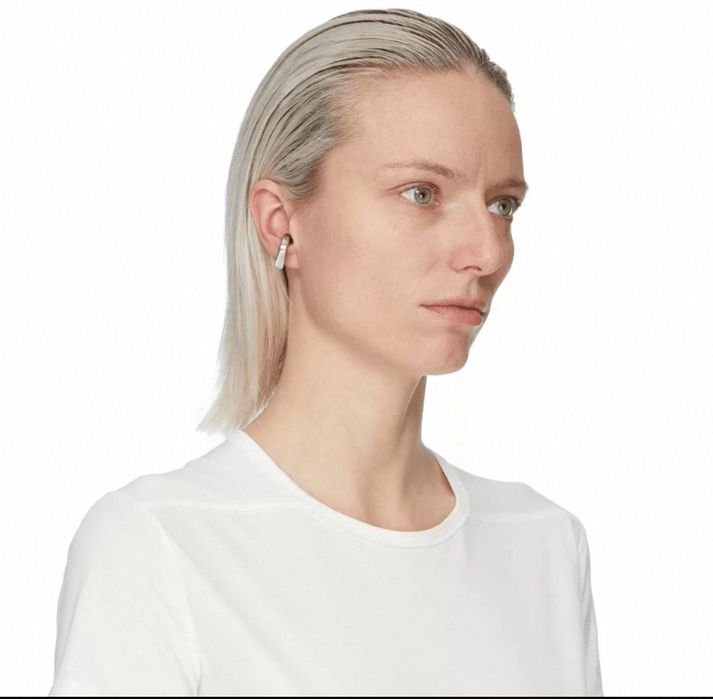 Rick Owens Silver Round Prong Ear Cuff